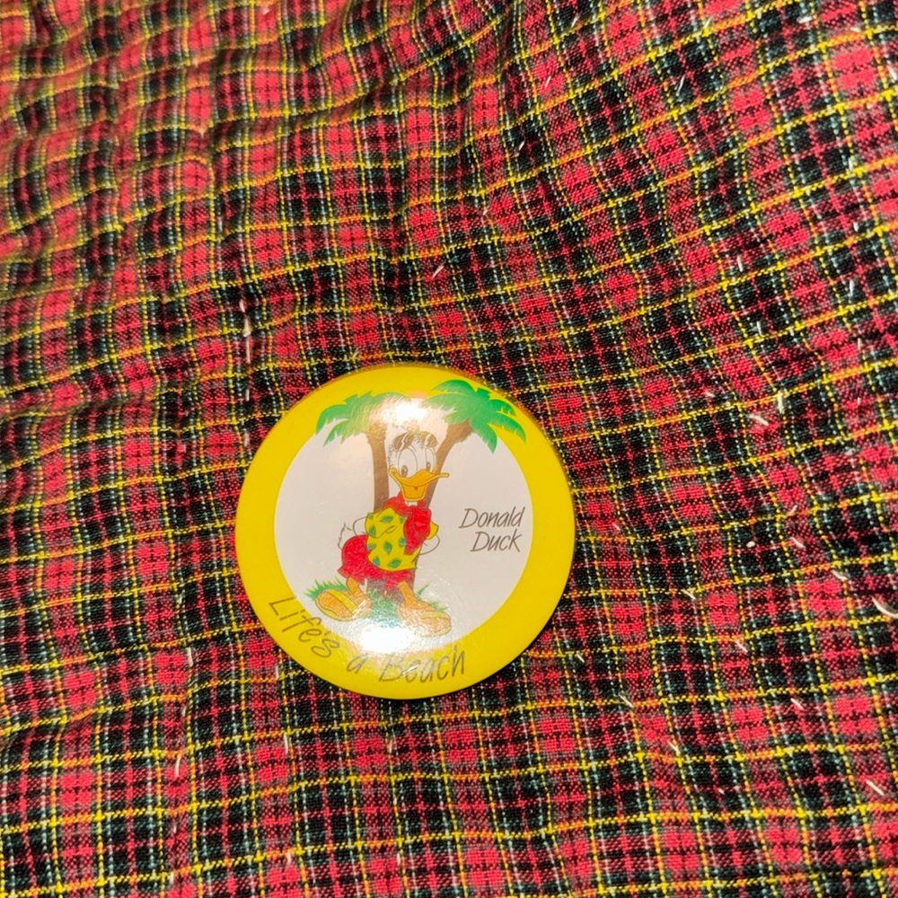 Donald Duck Life’s a Beach pin vintage MCM